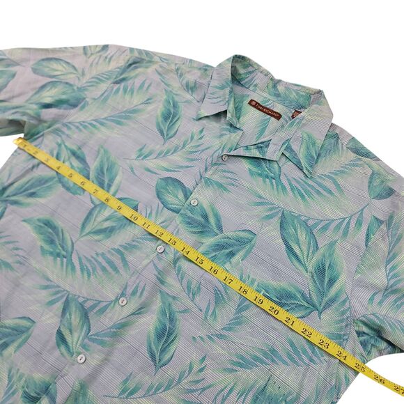 Tori Richard Shirt Mens XL Green Blue Short Sleeve Silky Soft Hawaiian Print - Picture 11 of 11